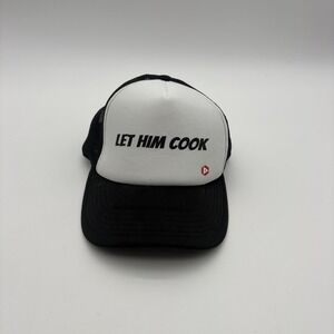 APOLLO USA Trucker‎ Hat Mens One Size Black Let Him Cook Meme Snapback